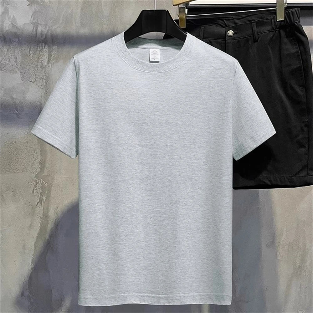 Men's Solid Color Cotton T-Shirt