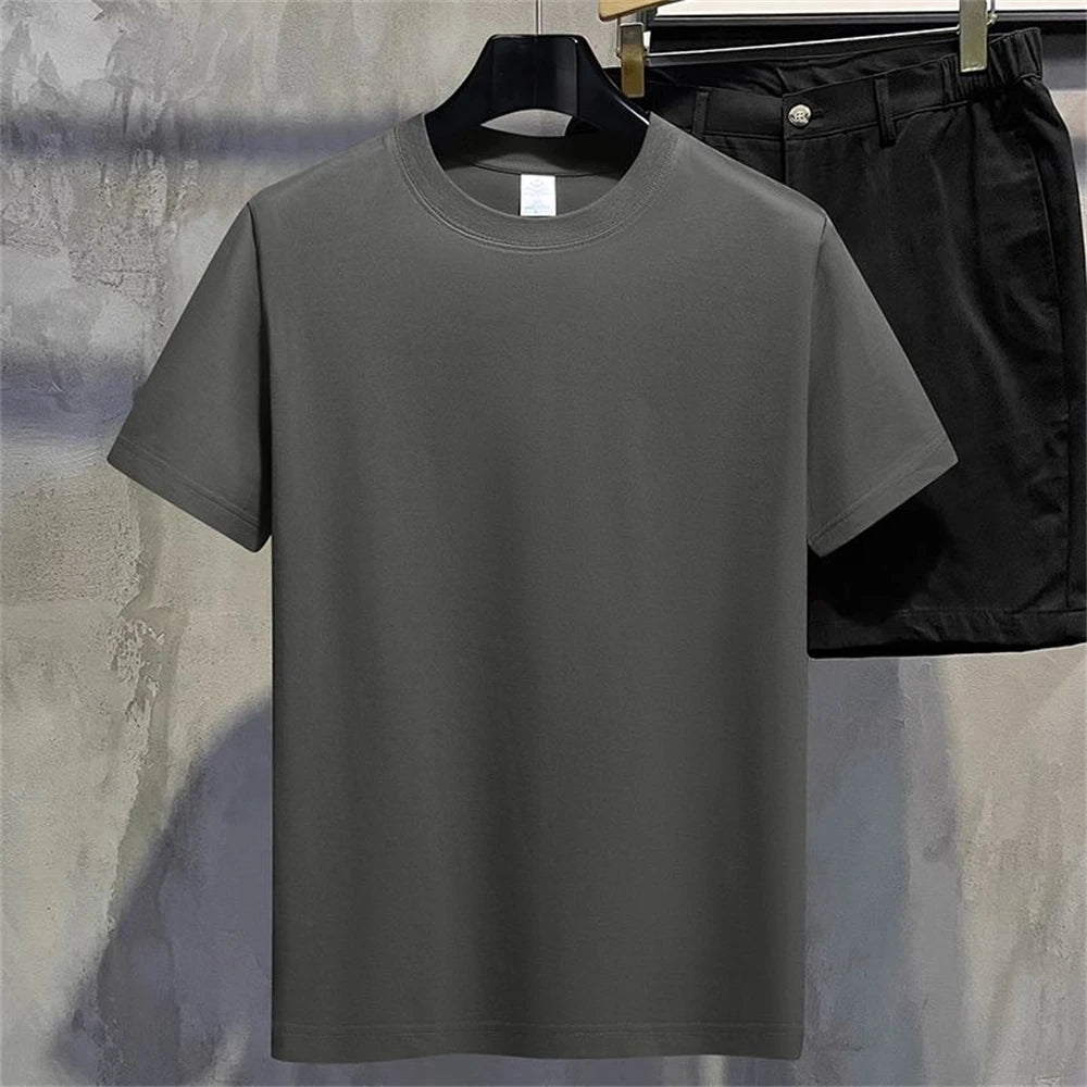 Men's Solid Color Cotton T-Shirt
