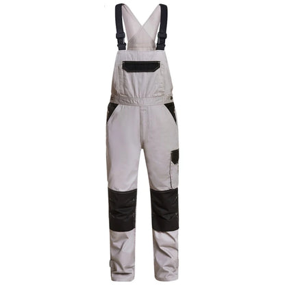 Men's Cargo Pocket Work Bib Overalls With Padded Knees